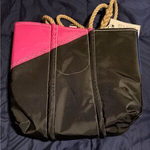 Chic Black, Pink, and Blue Tote Bag